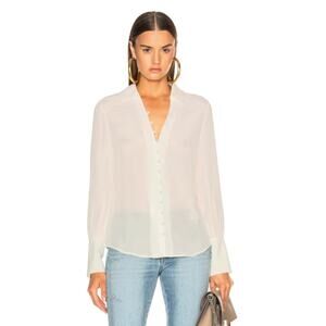 L'Agence Naomi Button Loop Blouse